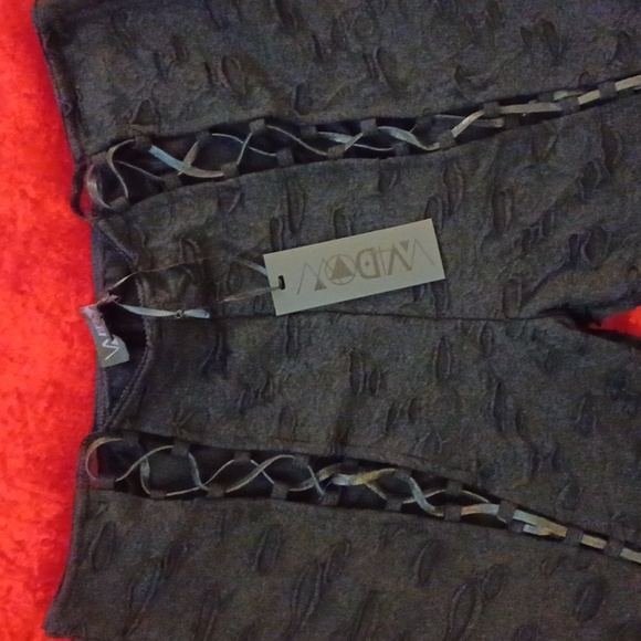 COPY - DOLLSKILL WIDOW XXL BLACK BEYOND THE WOODS LACE UP FLARED PANTS DISTRESS… - Picture 6 of 13